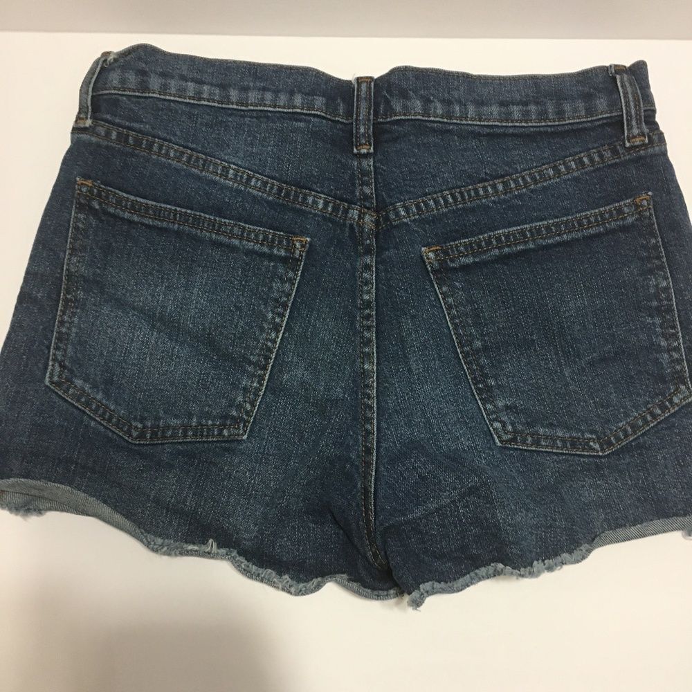 gap blue jean shorts women's sz 28 3 inch high